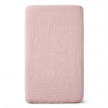 Muslin Bassinet Sheet Compatible with Maxi-COSI Iora & Iora Air Bedside Sleeper - 100% Cotton Rectangular Mattress Pad Cover (33"x20"), Breathable & Soft, Boho (1 Pack Blue)