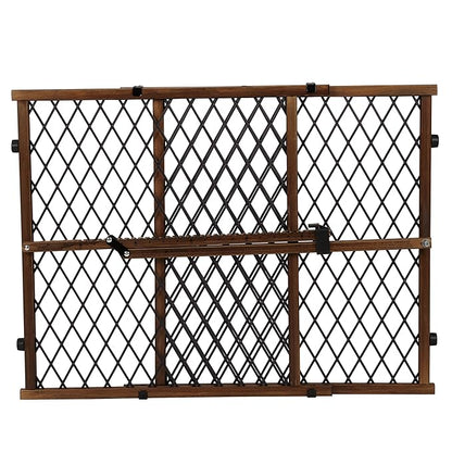 Position & Lock Adjustable Wood Baby Gate (Farmhouse Collection)