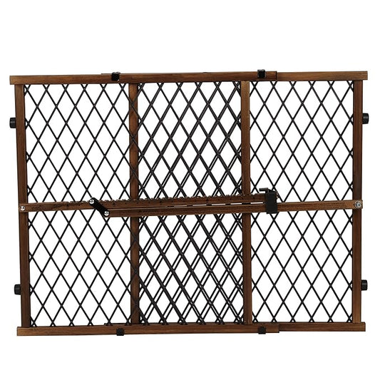 Position & Lock Adjustable Wood Baby Gate (Farmhouse Collection)