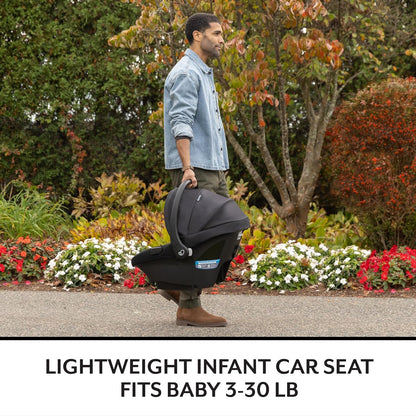 Evenflo Revolve180 LiteMax NXT Rotating Rear-Facing Lightweight Preemie and Infant Car Seat 3-30lbs. with SensorySoothe. Easy Install with Base (Agate Purple)