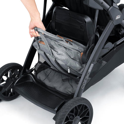 Chicco Corso Flex Infant Car Seat Adapter/Basket for Corso Flex Convertible Stroller, Compatible with Any Chicco Infant Car Seat, Black/Black