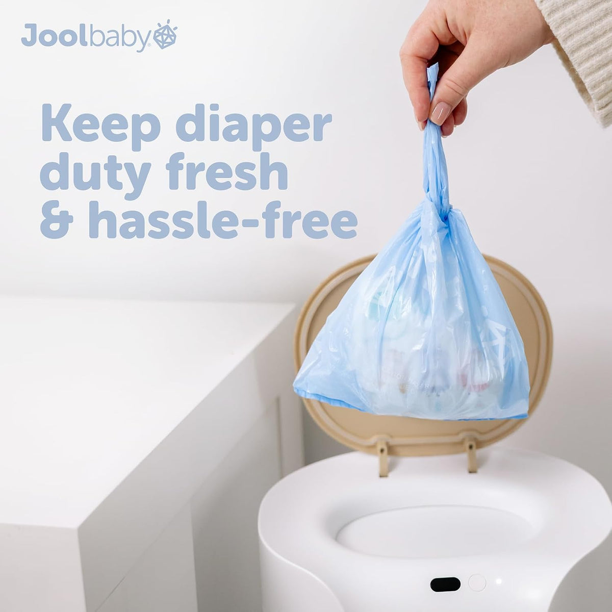 Diaper Disposable Bags - Lavender-Scented, Easy to Tie – Great for At Home & On the Go