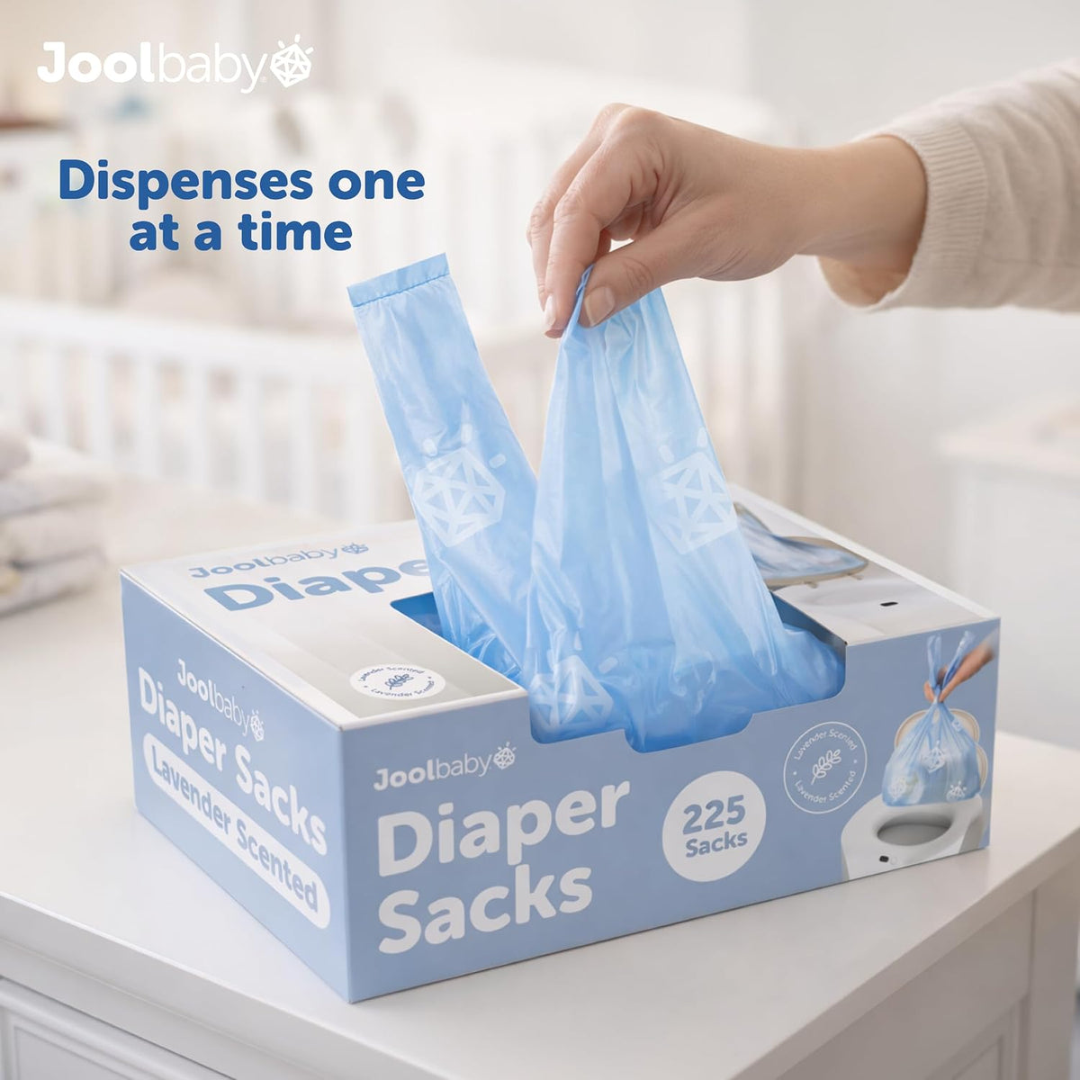 Diaper Disposable Bags - Lavender-Scented, Easy to Tie – Great for At Home & On the Go