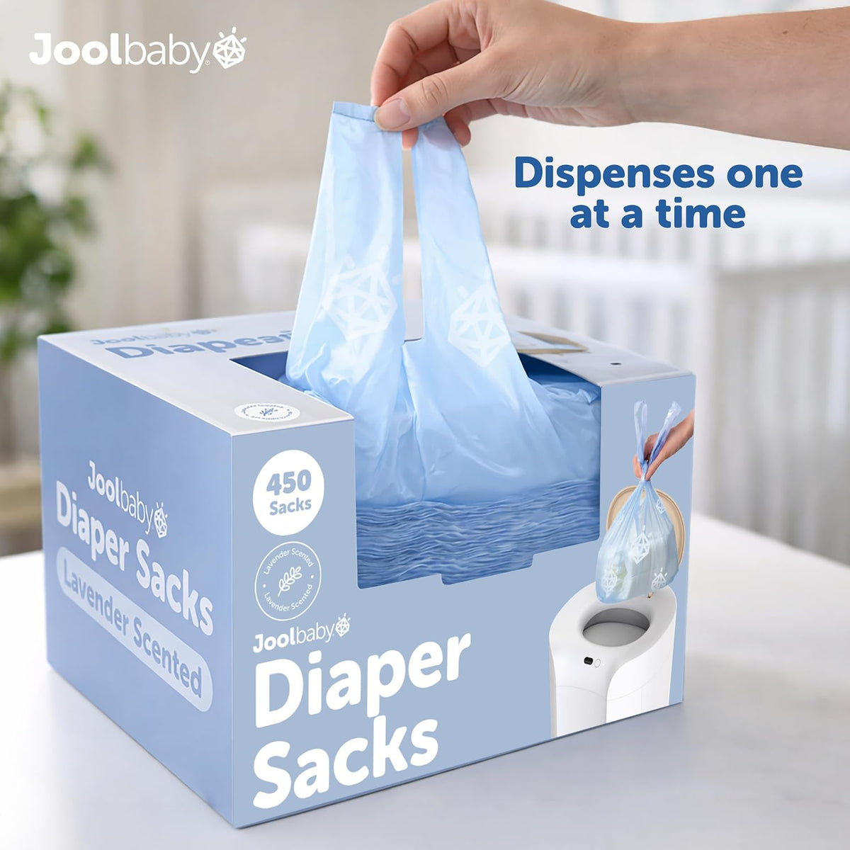 Diaper Disposable Bags - Lavender-Scented, Easy to Tie – Great for At Home & On the Go