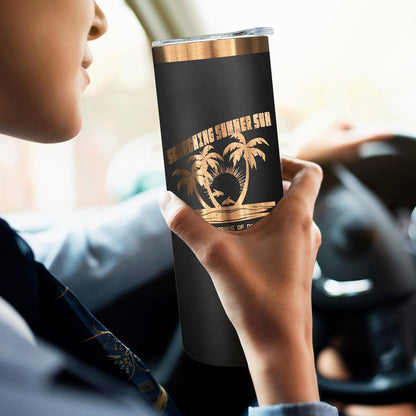 20 oz Skinny Tumblers Bulk with Lids and Straws Black,1 pack | Stainless Steel Insulated Tumbler, Double Wall Vaccum Travel Coffee Mug, Keep Drinks Cold&Hot, Powder Coated, Laser Engrave