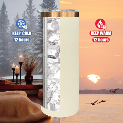 20 oz Skinny Tumblers Bulk with Lids and Straws Black,1 pack | Stainless Steel Insulated Tumbler, Double Wall Vaccum Travel Coffee Mug, Keep Drinks Cold&Hot, Powder Coated, Laser Engrave