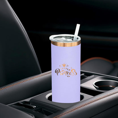 20 oz Skinny Tumblers Bulk with Lids and Straws Black,1 pack | Stainless Steel Insulated Tumbler, Double Wall Vaccum Travel Coffee Mug, Keep Drinks Cold&Hot, Powder Coated, Laser Engrave