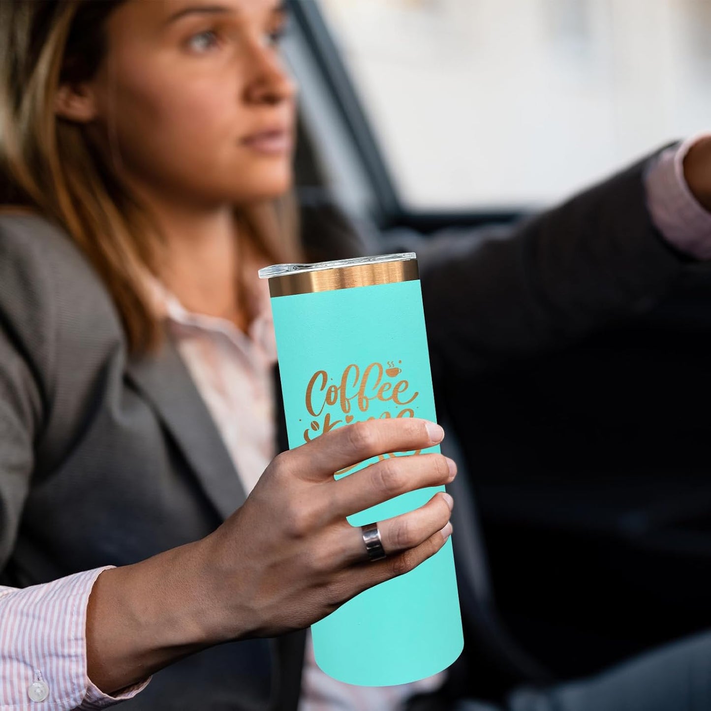 20 oz Skinny Tumblers Bulk with Lids and Straws Black,1 pack | Stainless Steel Insulated Tumbler, Double Wall Vaccum Travel Coffee Mug, Keep Drinks Cold&Hot, Powder Coated, Laser Engrave