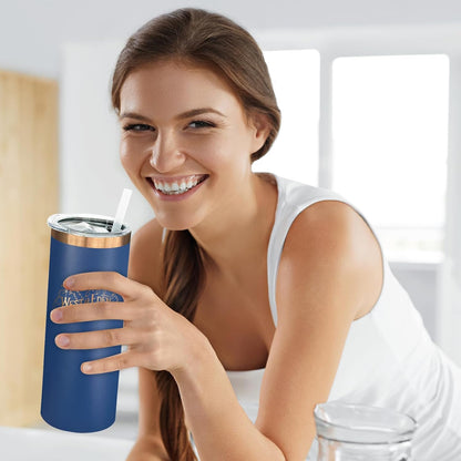 20 oz Skinny Tumblers Bulk with Lids and Straws Black,1 pack | Stainless Steel Insulated Tumbler, Double Wall Vaccum Travel Coffee Mug, Keep Drinks Cold&Hot, Powder Coated, Laser Engrave