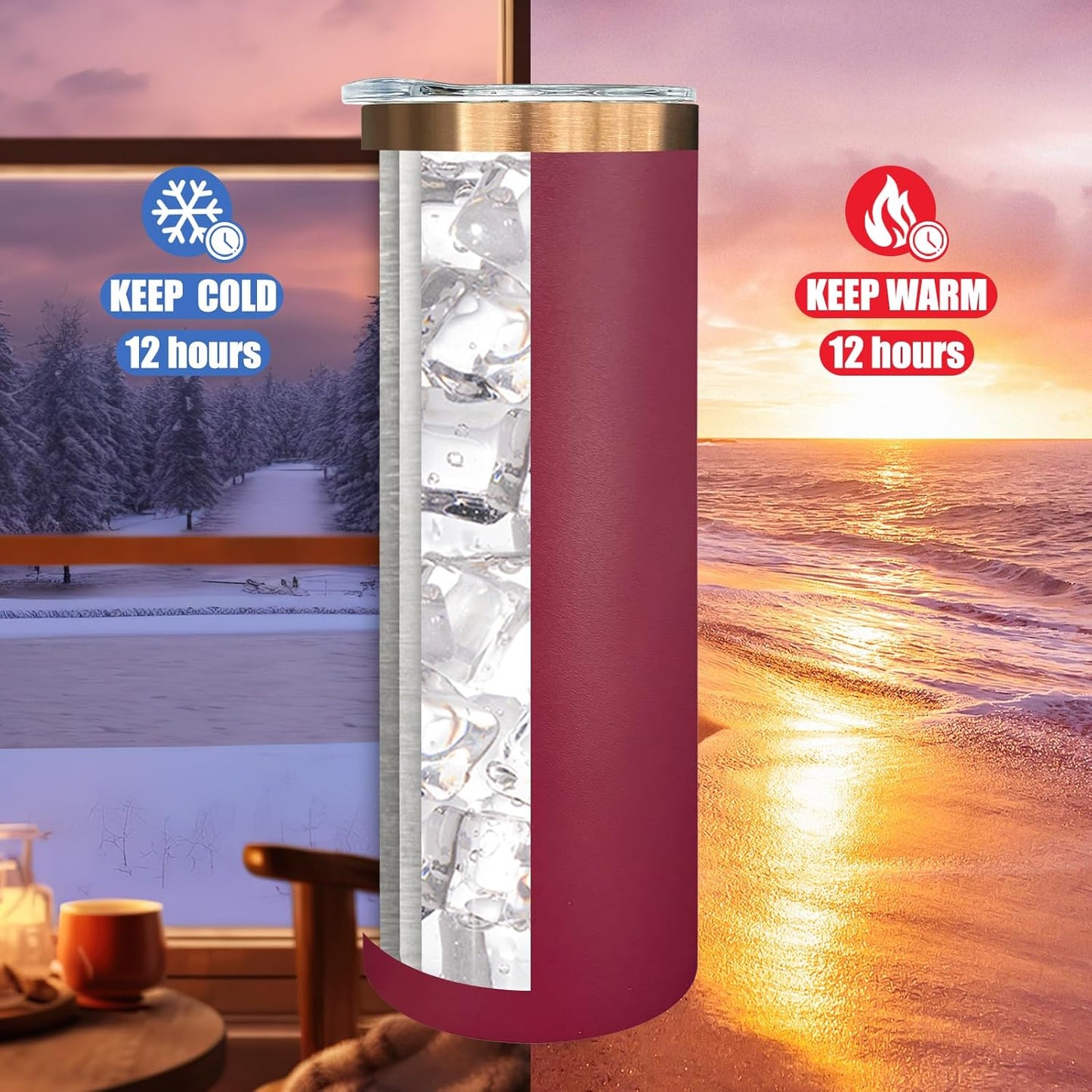 20 oz Skinny Tumblers Bulk with Lids and Straws Black,1 pack | Stainless Steel Insulated Tumbler, Double Wall Vaccum Travel Coffee Mug, Keep Drinks Cold&Hot, Powder Coated, Laser Engrave