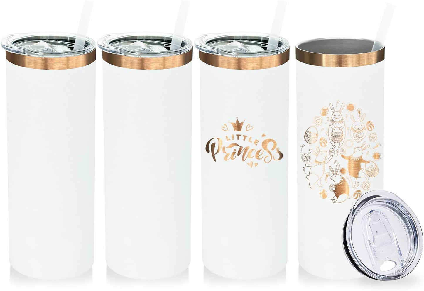 20 oz Skinny Tumblers Bulk with Lids and Straws Black,1 pack | Stainless Steel Insulated Tumbler, Double Wall Vaccum Travel Coffee Mug, Keep Drinks Cold&Hot, Powder Coated, Laser Engrave