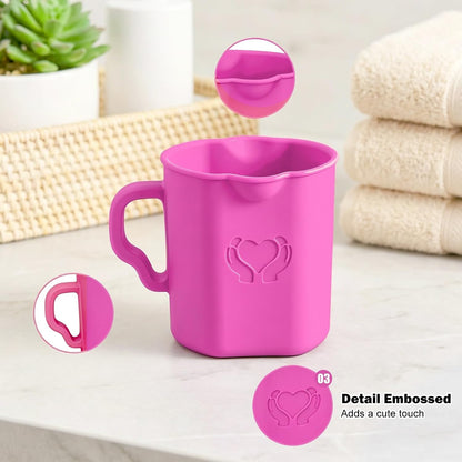 Baby Bath Rinse Cup, 100% Soft Silicone, Grey, for Hair Washing