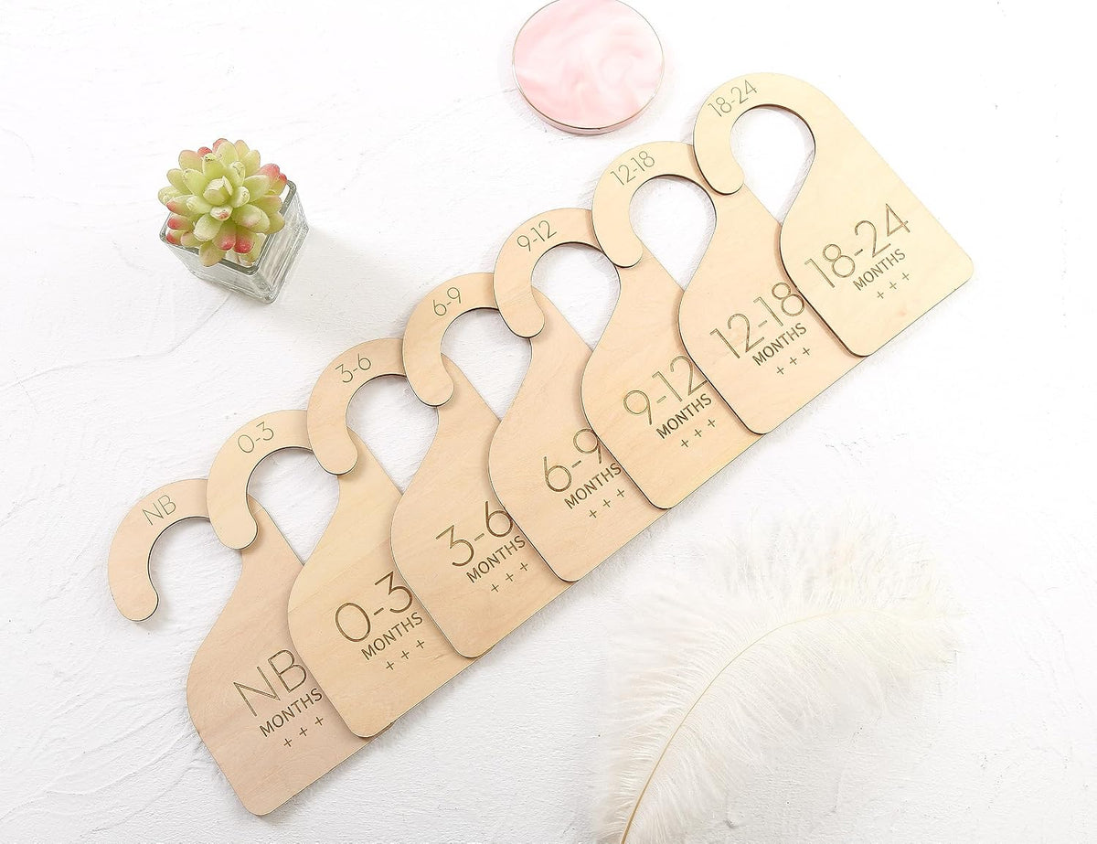 Wooden Baby Closet Dividers,Clothes Divider for Nursery,Newborn to 24 Month