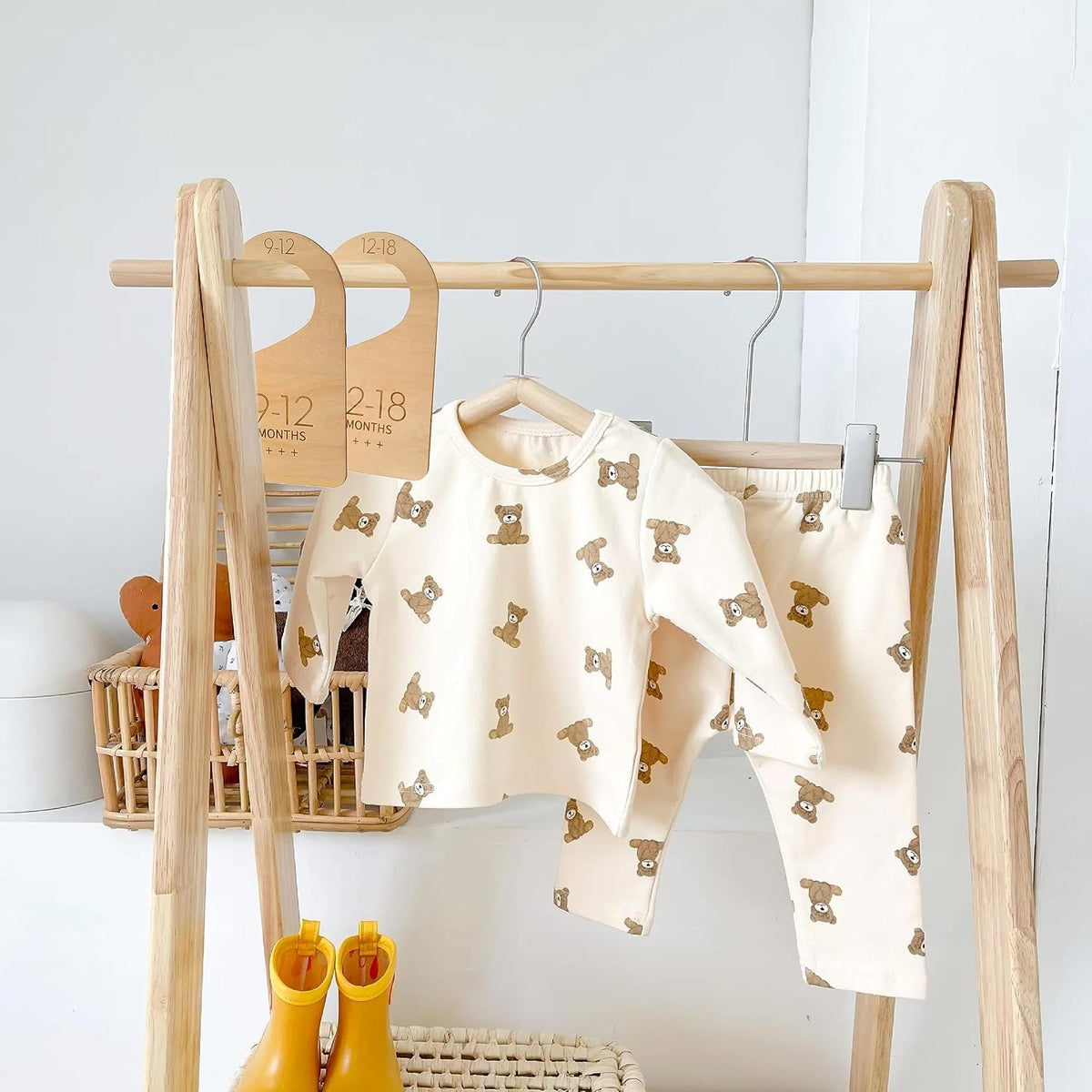Wooden Baby Closet Dividers,Clothes Divider for Nursery,Newborn to 24 Month
