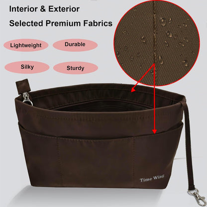 Purse Organizer Insert Tote Handbag Divider, Large, Beige
