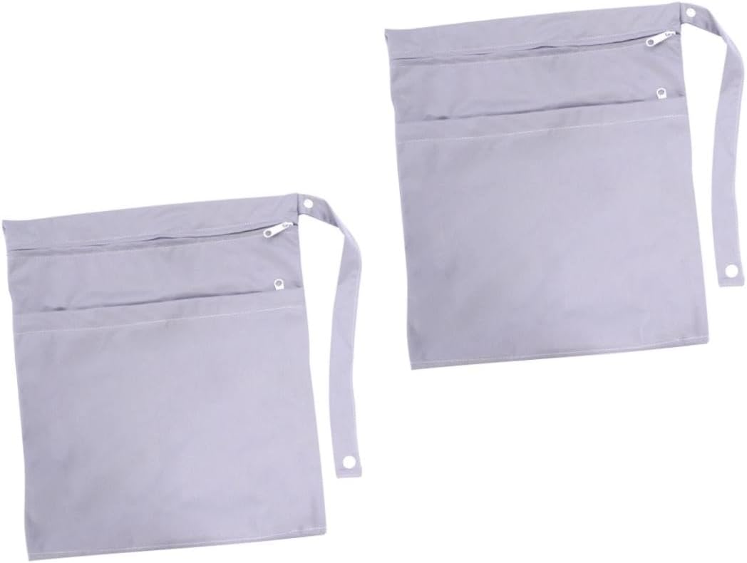 2pcs Boy Girl Diaper Storage Pouch Dual Zippers for Travel Compact Organizer for Diapers Clothing and Food Lightweight and Easy to Carry for Parents The Go