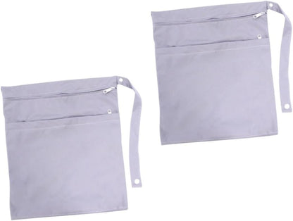 2pcs Boy Girl Diaper Storage Pouch Dual Zippers for Travel Compact Organizer for Diapers Clothing and Food Lightweight and Easy to Carry for Parents The Go