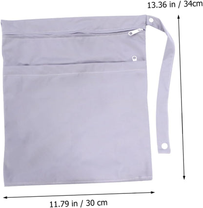 2pcs Boy Girl Diaper Storage Pouch Dual Zippers for Travel Compact Organizer for Diapers Clothing and Food Lightweight and Easy to Carry for Parents The Go