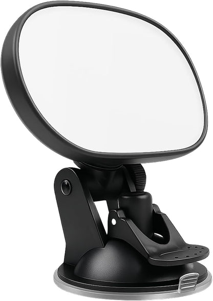 Baby Car Mirror Rear Facing, 360° Adjustable Wide Angle Convex Mirrors, Suction Cup Baby Safety Rearview Mirrors, Universal Car Interior Mirror Accessories for View Backseat Infant(Black)