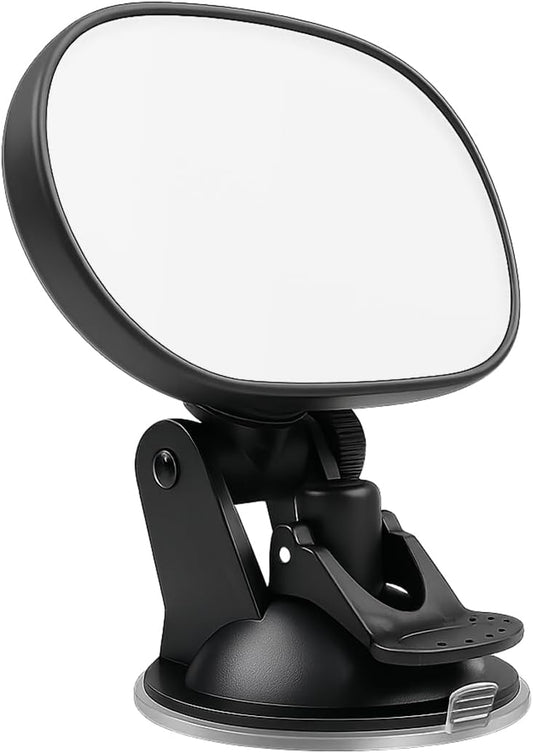 Baby Car Mirror Rear Facing, 360° Adjustable Wide Angle Convex Mirrors, Suction Cup Baby Safety Rearview Mirrors, Universal Car Interior Mirror Accessories for View Backseat Infant(Black)