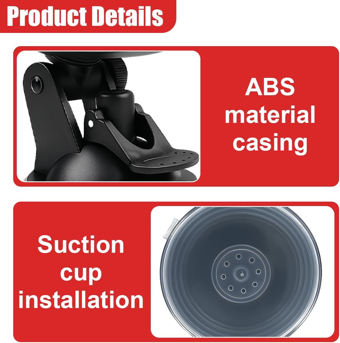 Baby Car Mirror Rear Facing, 360° Adjustable Wide Angle Convex Mirrors, Suction Cup Baby Safety Rearview Mirrors, Universal Car Interior Mirror Accessories for View Backseat Infant(Black)