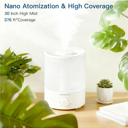 Cool Mist Humidifier, 2L Tank, Quiet Operation, Auto Shut-Off