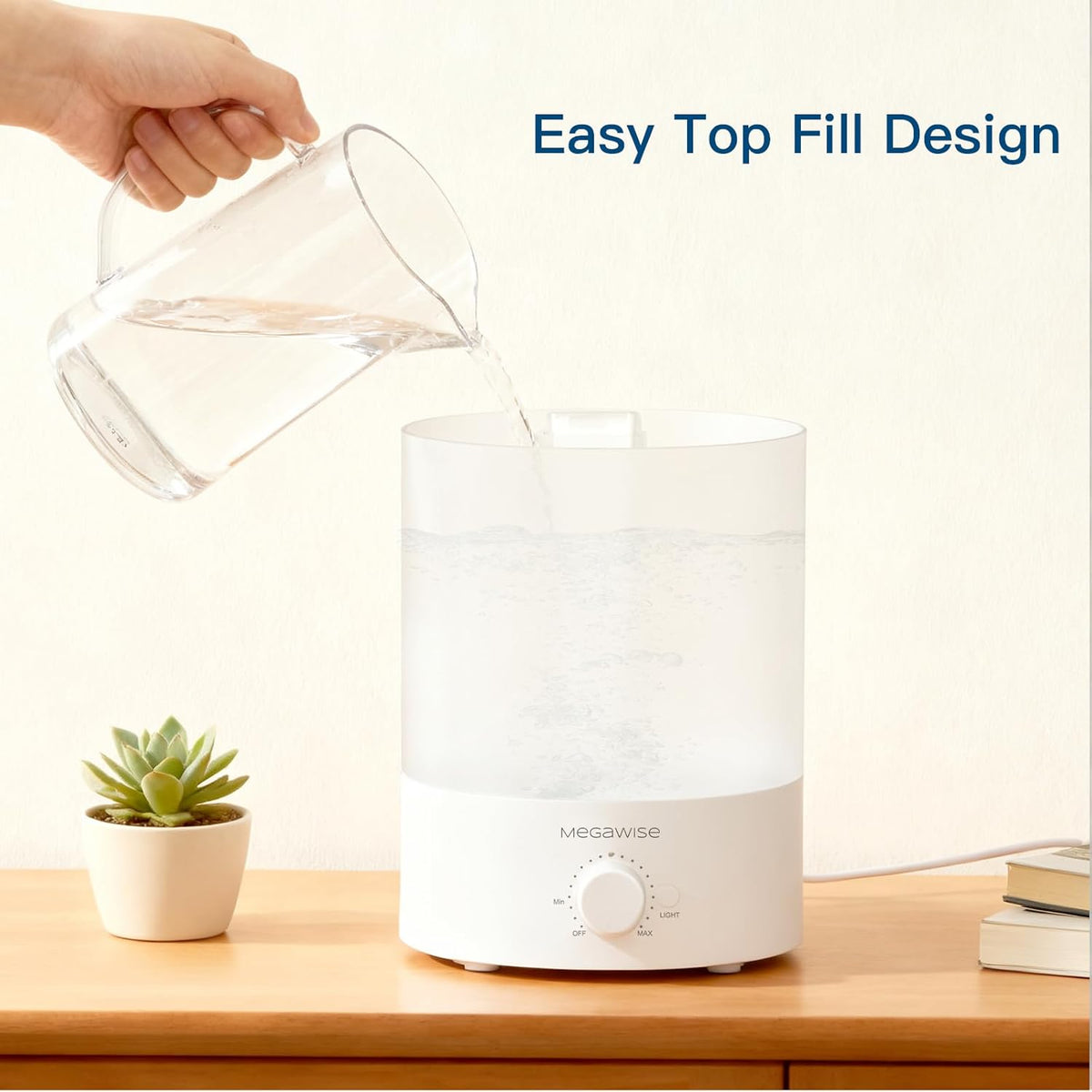 Cool Mist Humidifier, 2L Tank, Quiet Operation, Auto Shut-Off