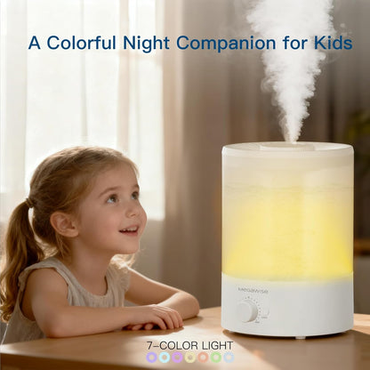 Cool Mist Humidifier, 2L Tank, Quiet Operation, Auto Shut-Off