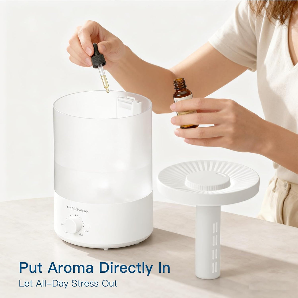 Cool Mist Humidifier, 2L Tank, Quiet Operation, Auto Shut-Off