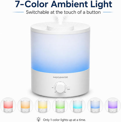 Cool Mist Humidifier, 2L Tank, Quiet Operation, Auto Shut-Off