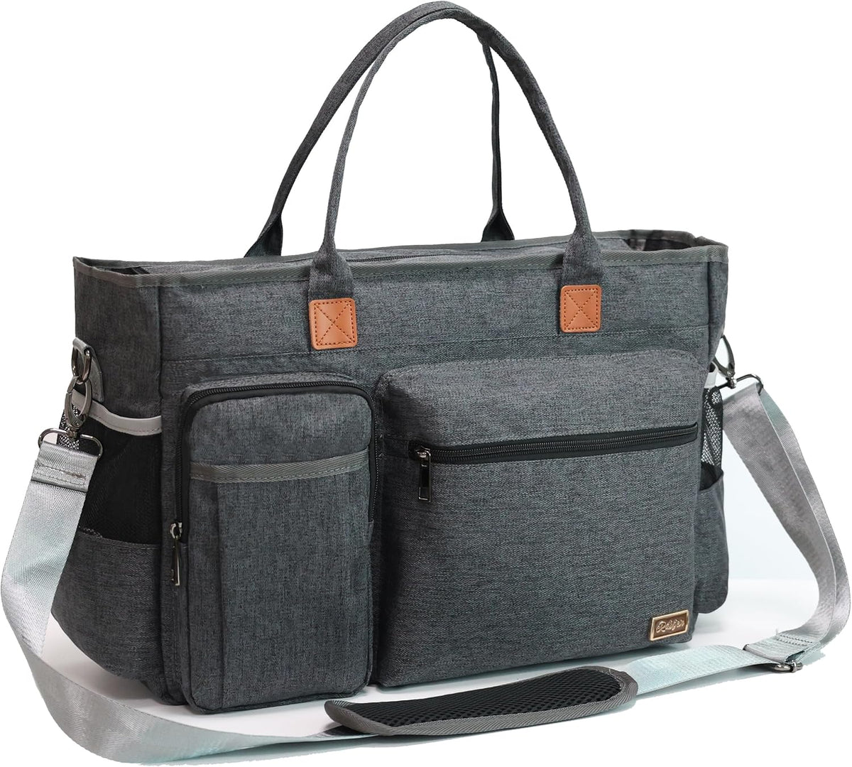 Nurse Tote Bag for Work with Padded 15.6” Laptop Sleeve, Medical Supplies Shoulder Bag for Home Health Care