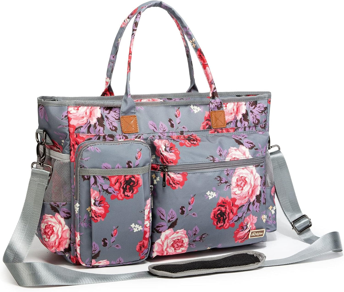 Nurse Tote Bag for Work with Padded 15.6” Laptop Sleeve, Medical Supplies Shoulder Bag for Home Health Care