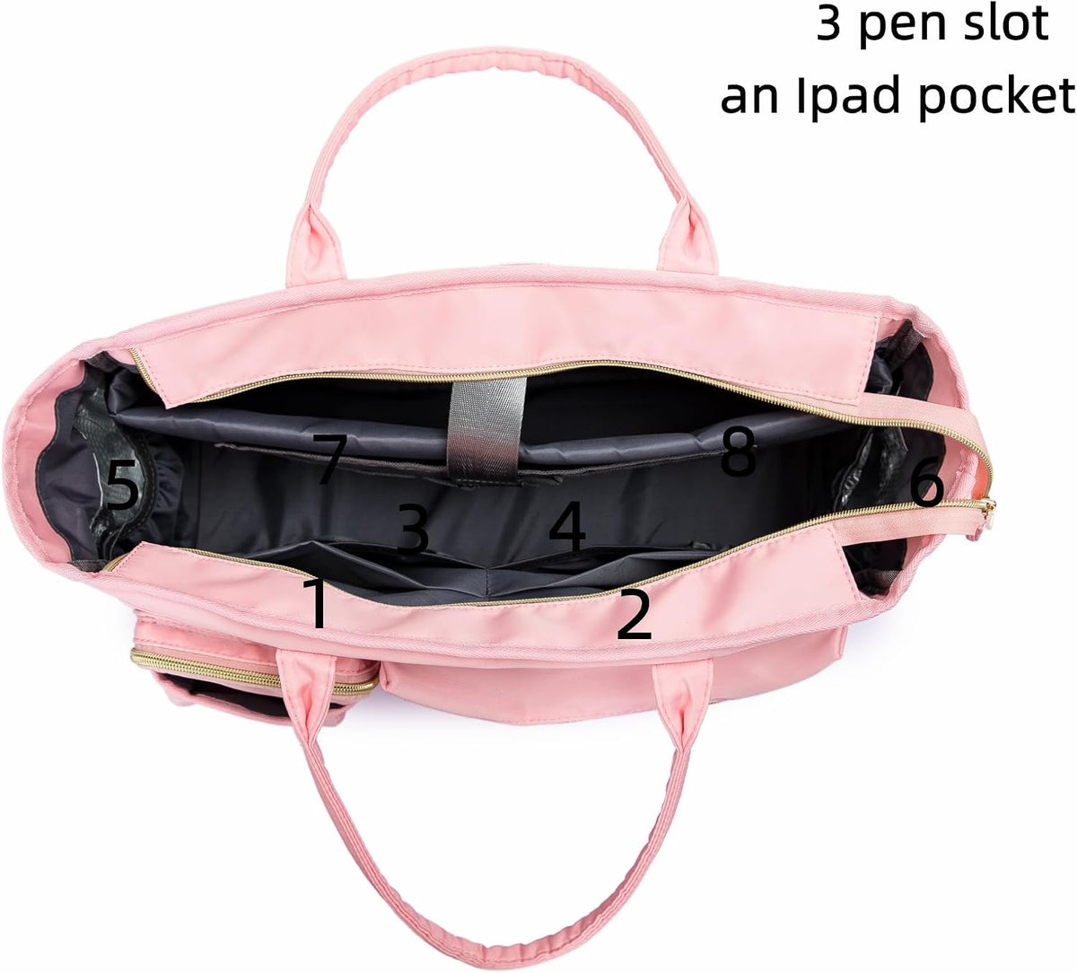 Nurse Tote Bag for Work with Padded 15.6” Laptop Sleeve, Medical Supplies Shoulder Bag for Home Health Care