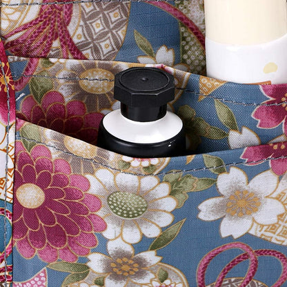 Printing Handbag Organizers Inside Purse Insert - High Capacity 13 Pockets Bag Tote Organizer with Handle Beige