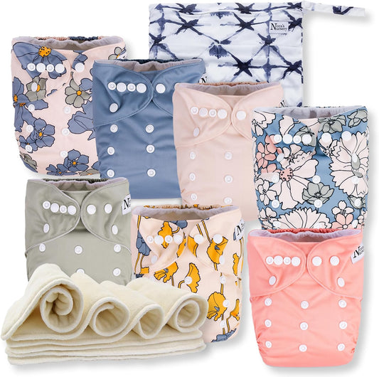 Cloth Diapers | 7 Pack | Waterproof,Reusable and Washable
