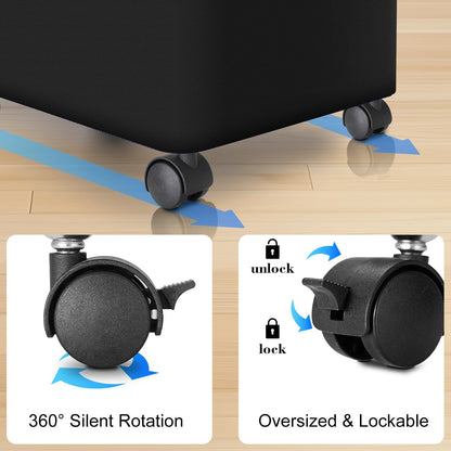 Laundry Hamper with Wheels, 75L Rolling Laundry Basket with Lid