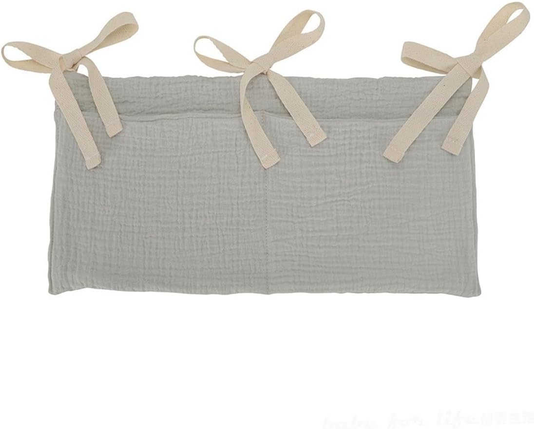 BedHead Hanging Bag Hanging Bag Miscellaneous Storage Bedside Table Storage Bag Iron Frame Bed Dormitory Supplies, 1Pcs(Grey)