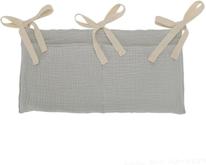 BedHead Hanging Bag Hanging Bag Miscellaneous Storage Bedside Table Storage Bag Iron Frame Bed Dormitory Supplies, 1Pcs(Grey)