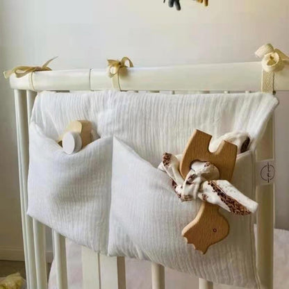 BedHead Hanging Bag Hanging Bag Miscellaneous Storage Bedside Table Storage Bag Iron Frame Bed Dormitory Supplies, 1Pcs(Grey)