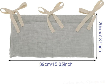 BedHead Hanging Bag Hanging Bag Miscellaneous Storage Bedside Table Storage Bag Iron Frame Bed Dormitory Supplies, 1Pcs(Grey)