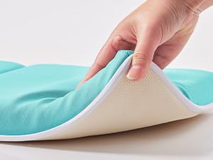Bath Kneeler and Elbow Rest Pad Set, Thick Soft Quick Dry Bathtub Mat for Baby Bathing Time, Memory Foam With Toys Organizer, Gifts for Parents, Grey