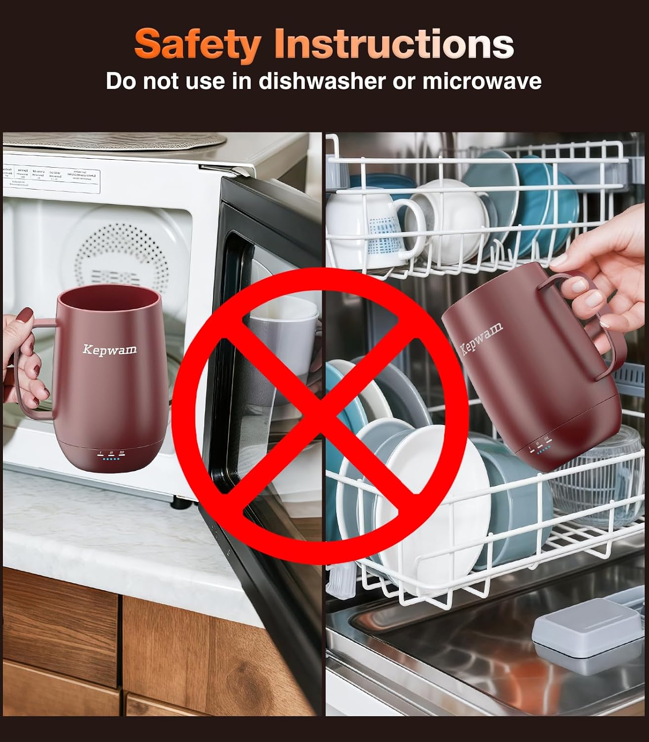 Self-Heating Coffee Mug T2, 16oz Electric Heated Mug Hot Up to 149℉ | No App, 3 Temp Settings to Keep Coffee Warm, Long-Lasting Battery for Office & Home,Auto Shut-Off, Ideal Gift for Men & Women