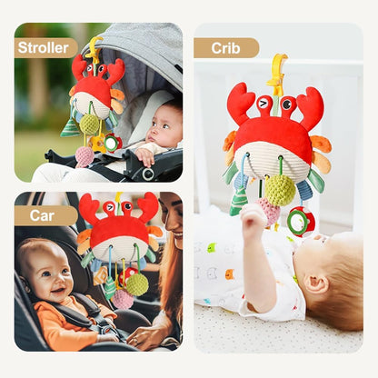 Crab Car Seat & Stroller Toy for Babies 0-12 Months