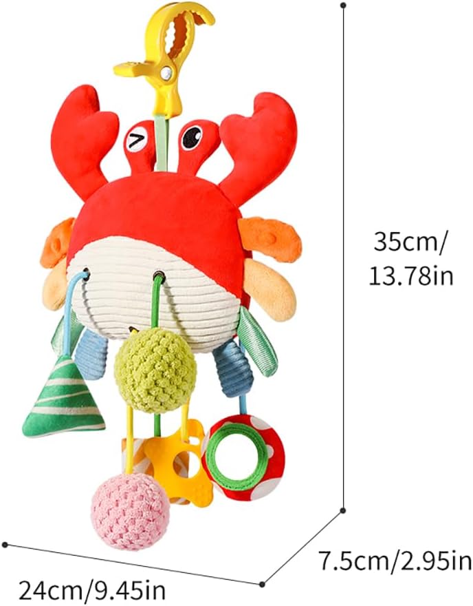 Crab Car Seat & Stroller Toy for Babies 0-12 Months