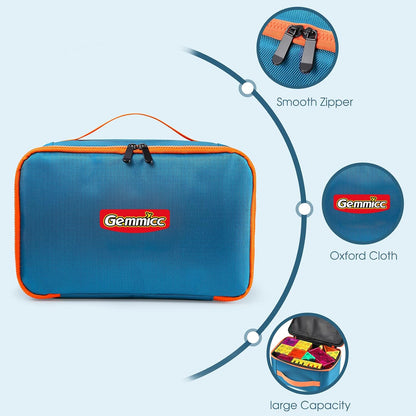 Toy Carry Case,Magnetic Tiles Storage Bag, Water Resistant Oxford Cloth Organizer, Box Storage Bin for Playroom, Classroom,Home Organization(Blue)