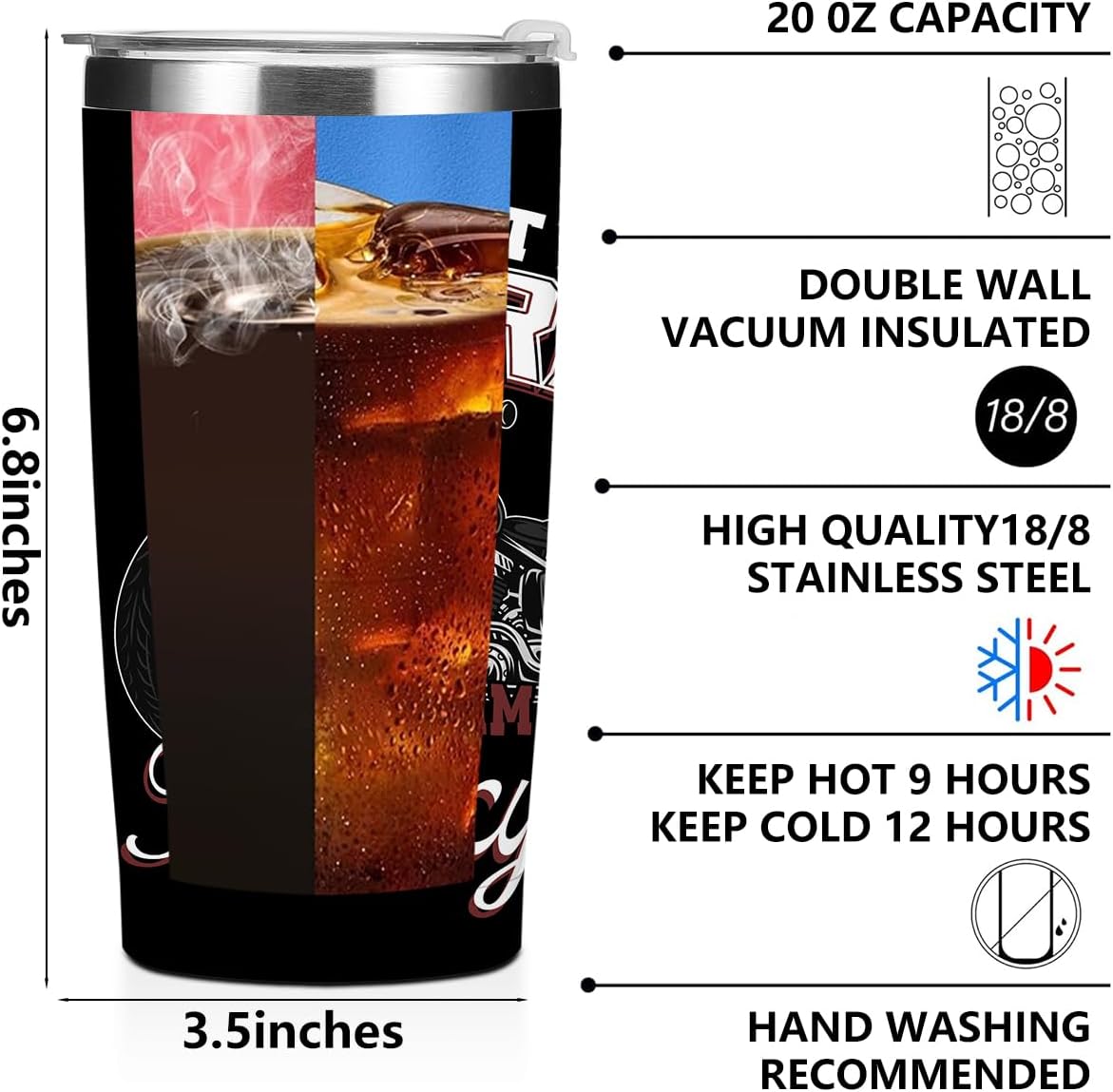 Mental Health 20 oz Tumbler Travel Cup, Positive Quotes Mental Health Gifts | Coffee Tumbler with Lid Insulated Tumblers, Coffee Cups for Cold Hot Drinks Therapist Gifts for Mom Besties Women
