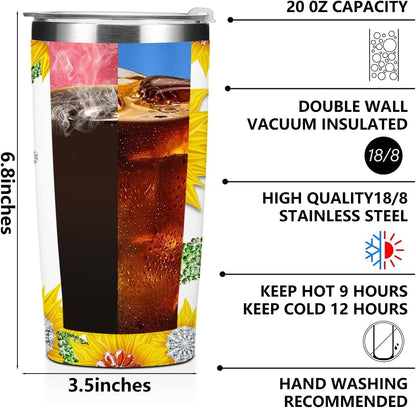 Mental Health 20 oz Tumbler Travel Cup, Positive Quotes Mental Health Gifts | Coffee Tumbler with Lid Insulated Tumblers, Coffee Cups for Cold Hot Drinks Therapist Gifts for Mom Besties Women