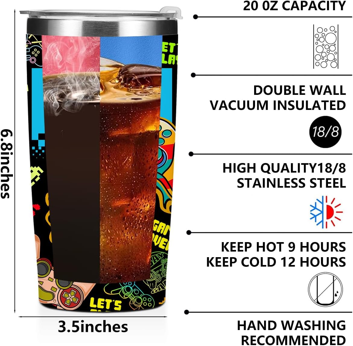 Mental Health 20 oz Tumbler Travel Cup, Positive Quotes Mental Health Gifts | Coffee Tumbler with Lid Insulated Tumblers, Coffee Cups for Cold Hot Drinks Therapist Gifts for Mom Besties Women