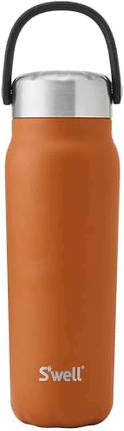 Recycled Stainless Steel Explorer with Insulated Lid and Handle, 32oz, Green Jasper, Triple Layered Vacuum Insulated Containers Keeps Drinks Cold for 42 Hours and Hot for 10