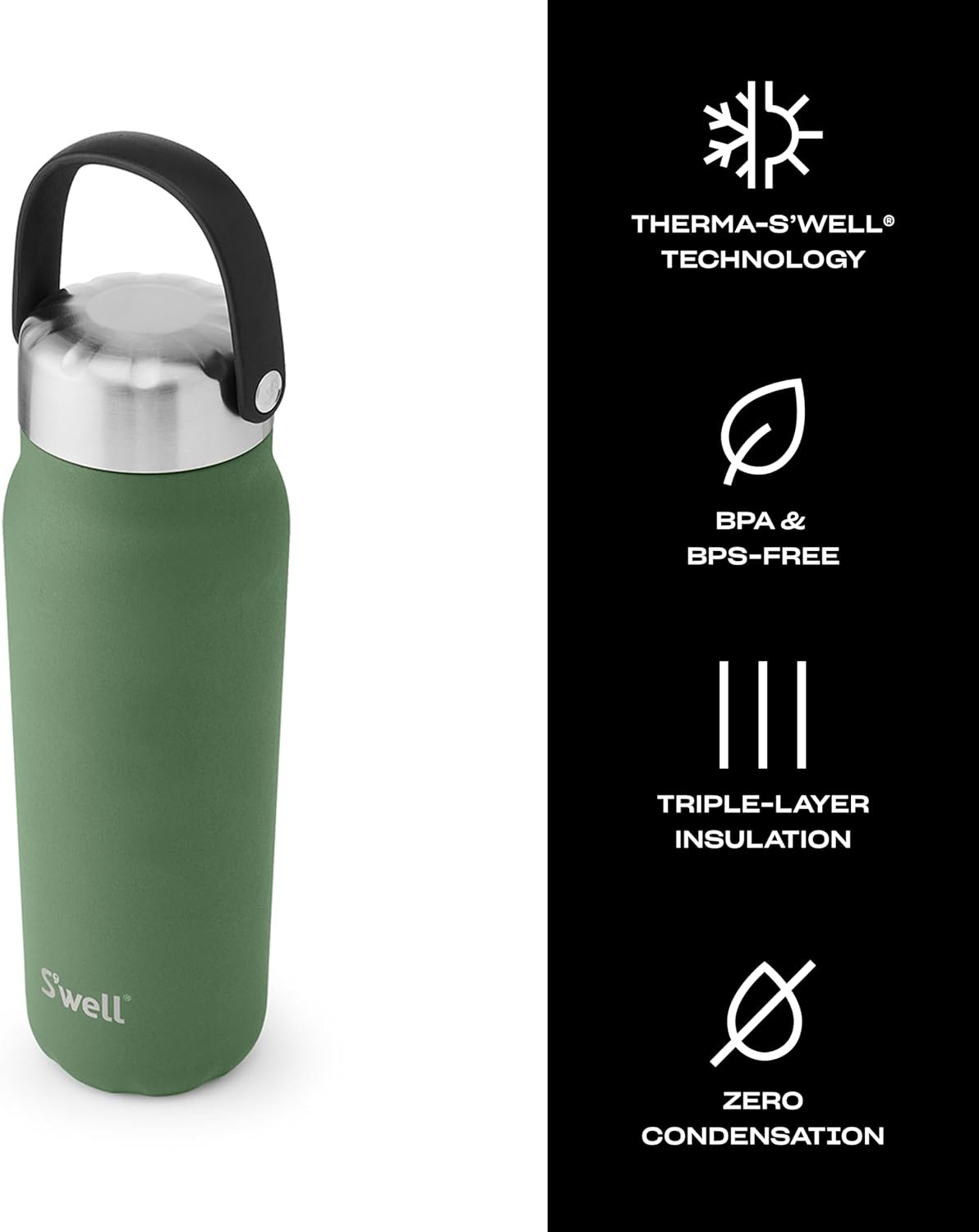 Recycled Stainless Steel Explorer with Insulated Lid and Handle, 32oz, Green Jasper, Triple Layered Vacuum Insulated Containers Keeps Drinks Cold for 42 Hours and Hot for 10